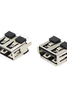 10 Pcs/Lot Female Flat Edge USB 2.0 4 Pin 2 Foot Type A 180
