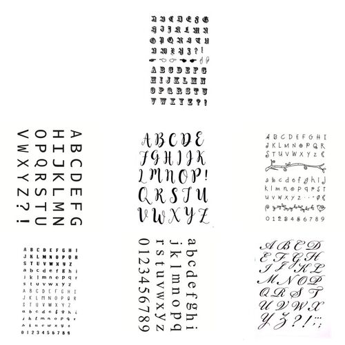 Letter Number Clear Seal Stamp DIY Scrapbooking Embossing Ph