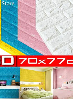 10Pcs 70x77x0.6cm Brick Wall Stickers DIY Decor Self-Adhesiv