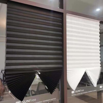 Self Adhesive Curtain Pleated Blind Balcony Shades Non Woven
