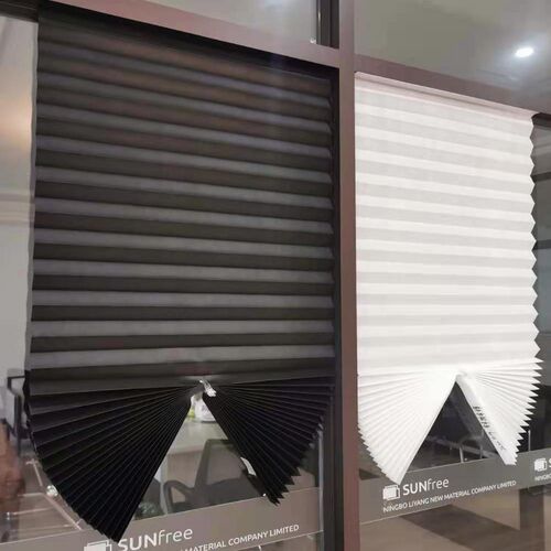 Self Adhesive Curtain Pleated Blind Balcony Shades Non Woven