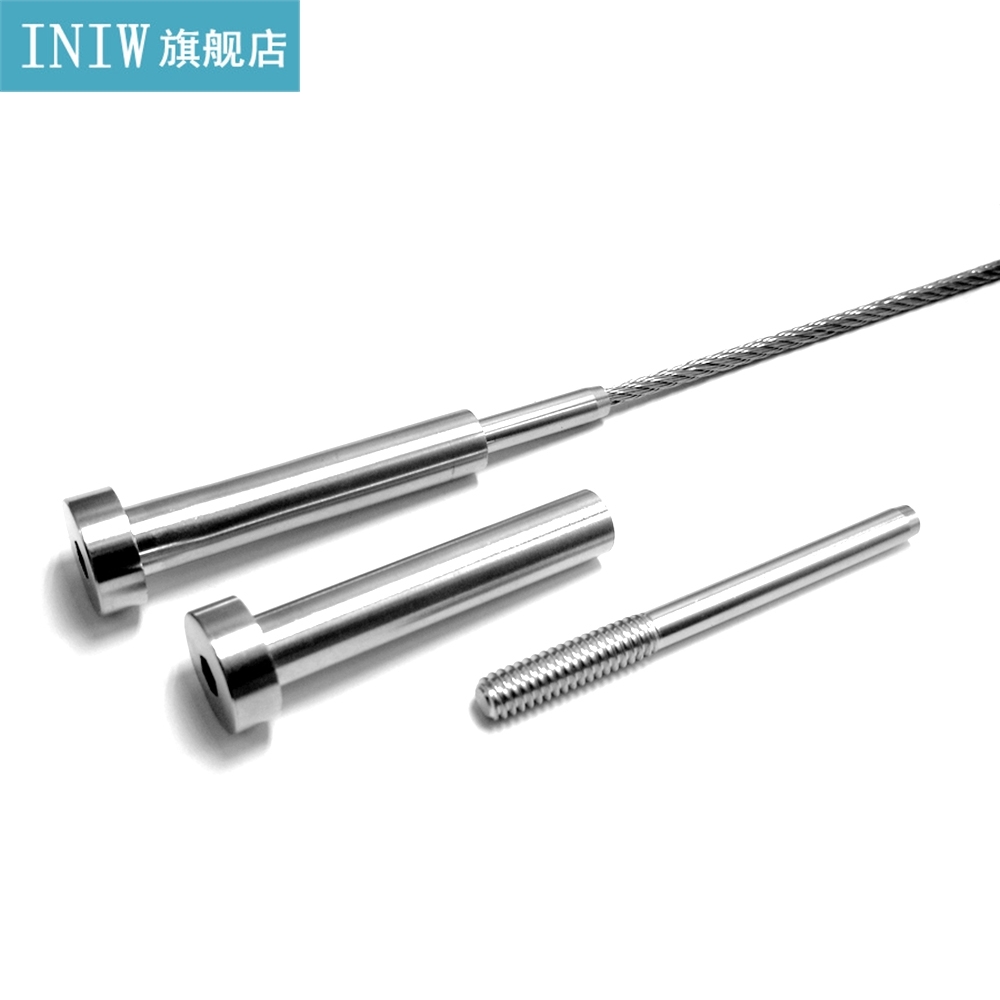5PCS Stainless Steel Invisible Receiver Stud Swage End Fitti
