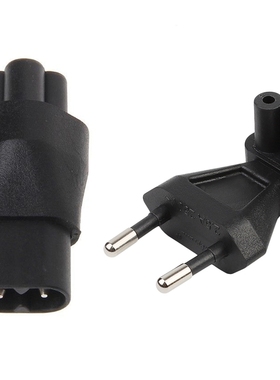 IEC 320 C5 3-Pin Female to C8 2-Pin Male Plug Converter Powe