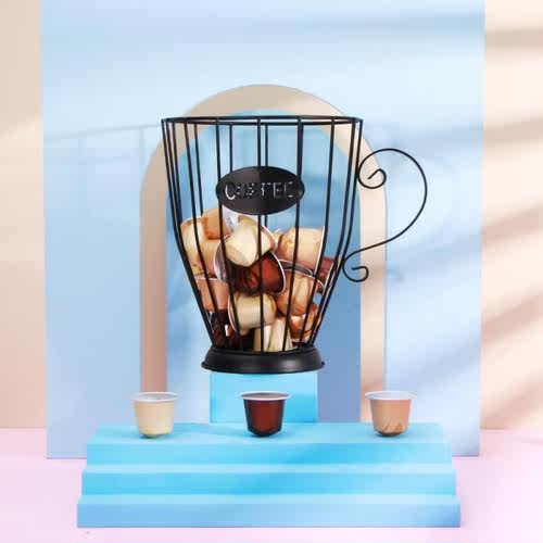 Large Capacity Coffee Capsule Storage Basket Coffee Pod Orga