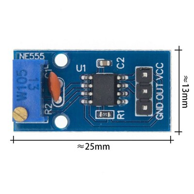 100pcs NE555 frequency adjustable pulse generator module