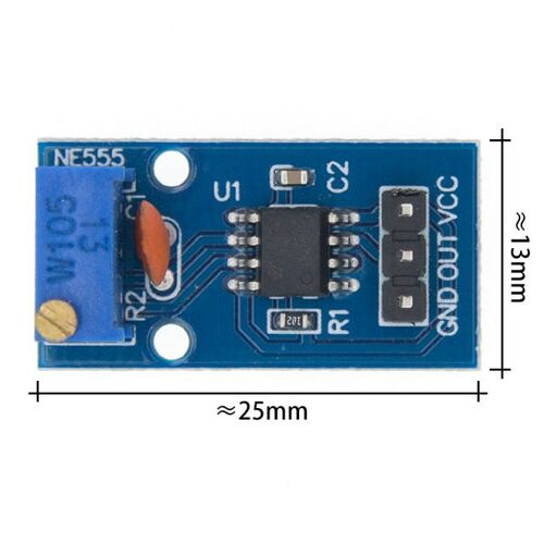 100pcs NE555 frequency adjustable pulse generator module