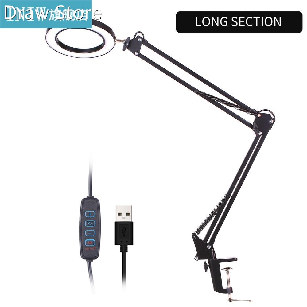 Flexible Desk Large/Small 5X USB LED Magnifying Glass 3 Col