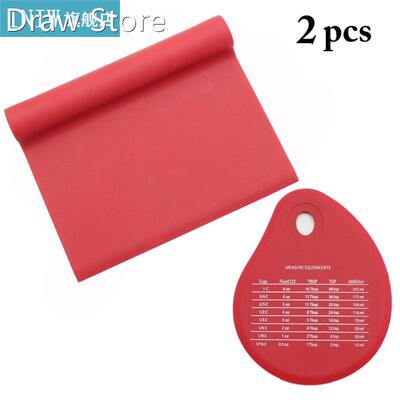 Dough Scraper Flexible Silicone 2Pcs Scale Reusable