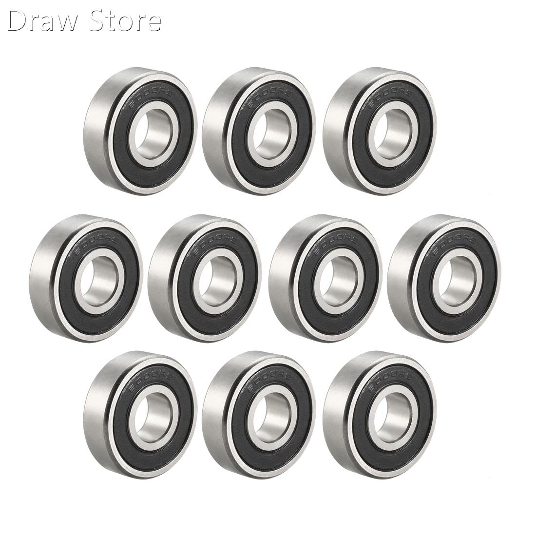 10pcs Deep Groove Ball Bearings Double Sealed Chrome Steel A