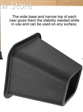 4Pcs Bed Risers Black Furniture Raisers Set of 4 适用于 Bed