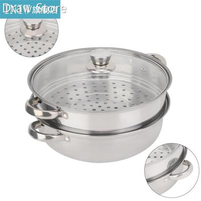 28CM Stainless Steel Single Layer Stockpot Hotpot Food Steam