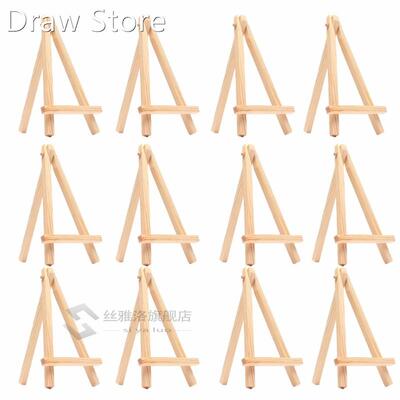 *12PCS Kids Mini Wooden Easel Art Painting Name Card Stand D