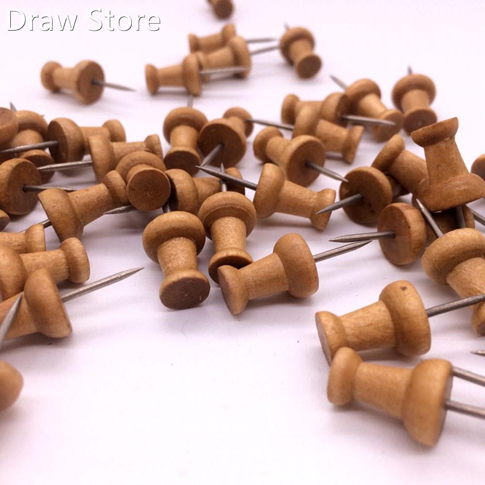 Wood Push Pins,Decorative Thumb Tacks sed on Cork Boards or