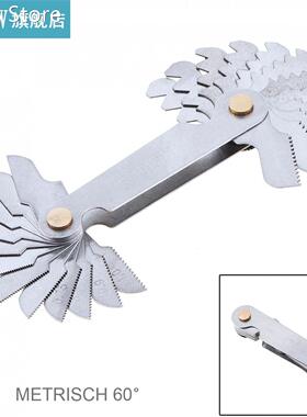 24pcs/set Stainless Steel Thread Gauge 60 Degree Screw Pitch