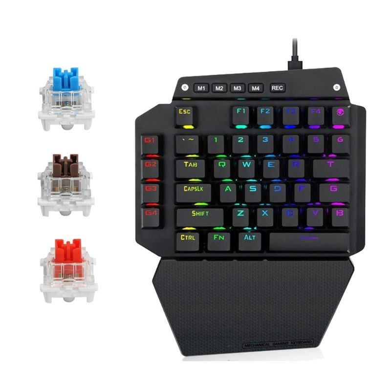 K700 One-hand Mechanical Gaming Keyboard RGB LED Backlight O