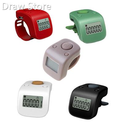 Digital LCD Finger Ring Tally Counter 6Digit beads Prayer Co
