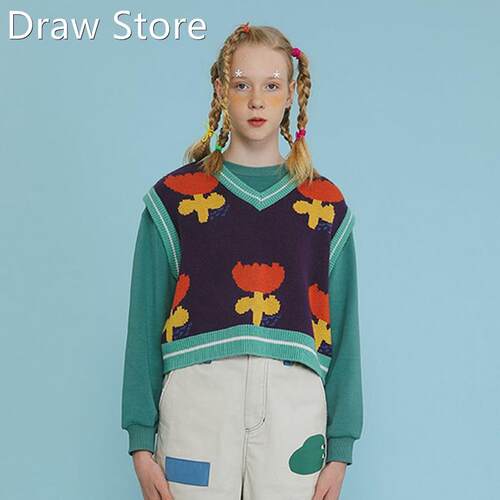 Casual Autumn Winter Design Lovely Flower Women Short Kitte