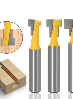 3Pcs 8mm Shank T-Slot Cutter Router Bit Set Hex Bolt Key Hol