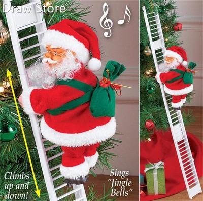 Electric Ladder Santa Christmas Figurine Christmas Pendant D