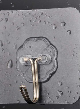 4Pcs Transparent Wall Hooks Waterproof Oilproof Self Adhesiv