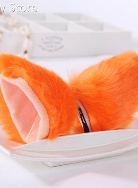 New 1Pair Cat Ears Hair Clip Cosplay Party Fox Long Fur Cos