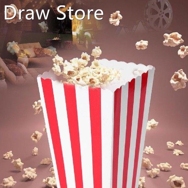 12pcs Popcorn Boxes Holder Containers Cartons Paper Bag