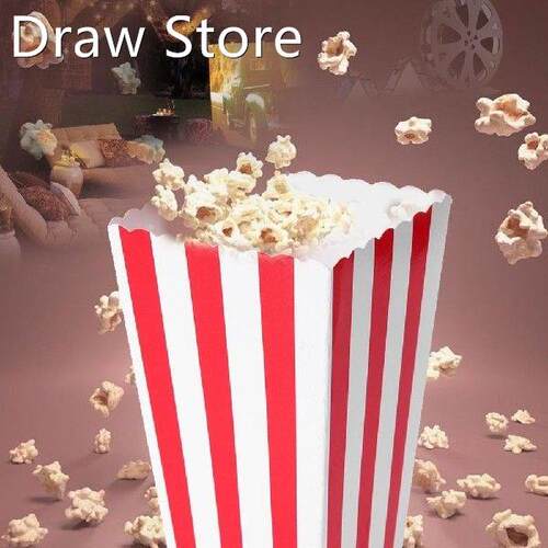 12pcs Popcorn Boxes Holder Containers Cartons Paper Bag