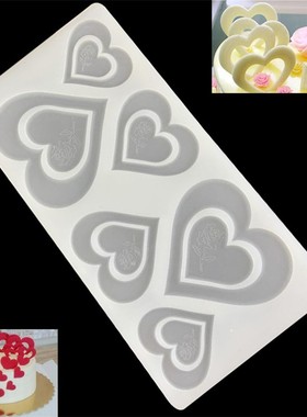 Romantic Heart Rose Silicone Chocolate Mould Cake Decorating