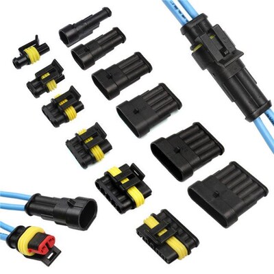 2-5sets Kit 2 pin 1/2/3/4/5/6 pins Way AMP Super seal Waterp