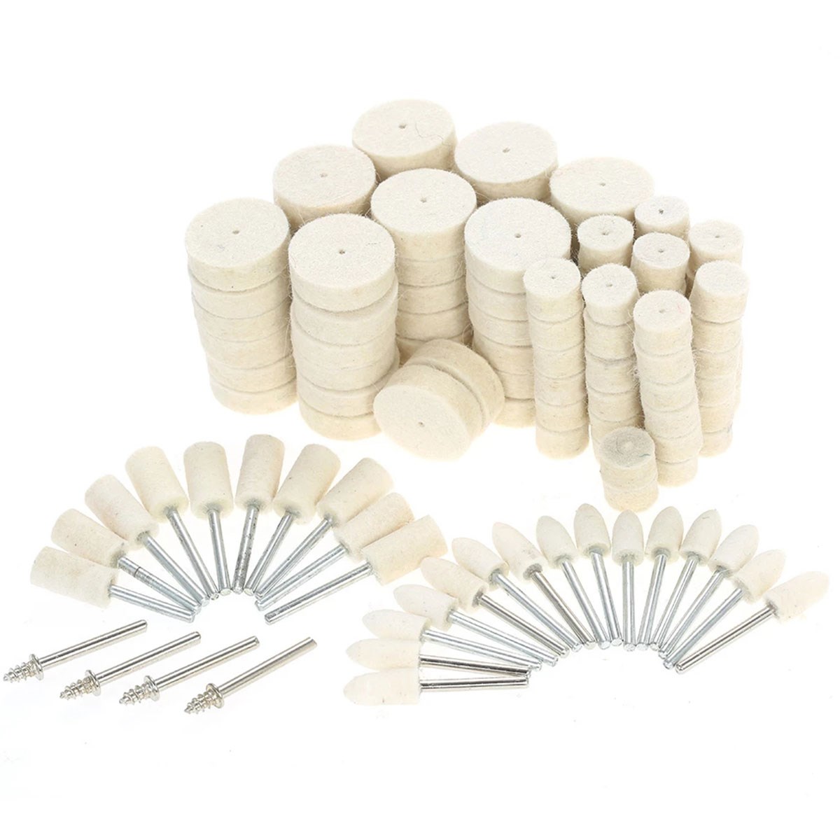 145 Pcs/set Soft Felt Polishing Buffing Wheel Mixed Accessor
