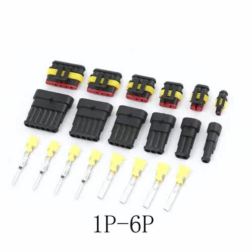 20set 50set kit 1p- 6p car harness connector waterproof conn