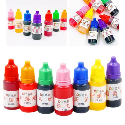 7 Pcs/set 10ml Dyeing Pigment Slime Crystal Mud Colorant Epo