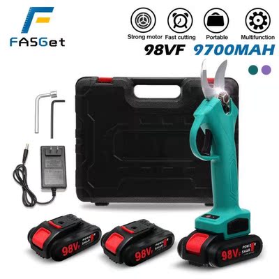 98V 30mm Electric Pruning Shears Cordless Secateur Rechargea