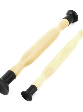 Double Ended Wooden Grip Valve Grinding Stick Lapping Tool S