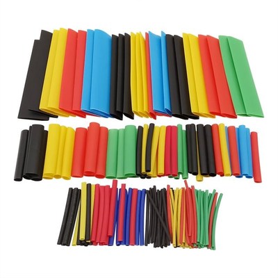 164Pcs/Set Heat Shrink Tube Kit Polyolefin Shrinking Assorte