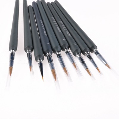 9Pcs Brush Pen For Sketched Outline Lines Gouache Watercolor