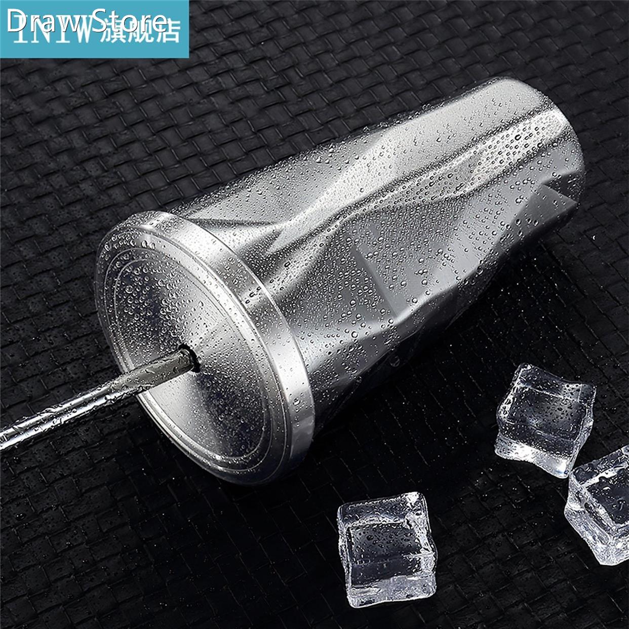 Stainless Steel Mugs Vacuum Tumbler Cup Reusable Straw Gradi