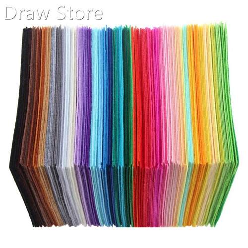 40pcs Multicolor DIY Craft Non-Woven Felt Fabric Polyester C