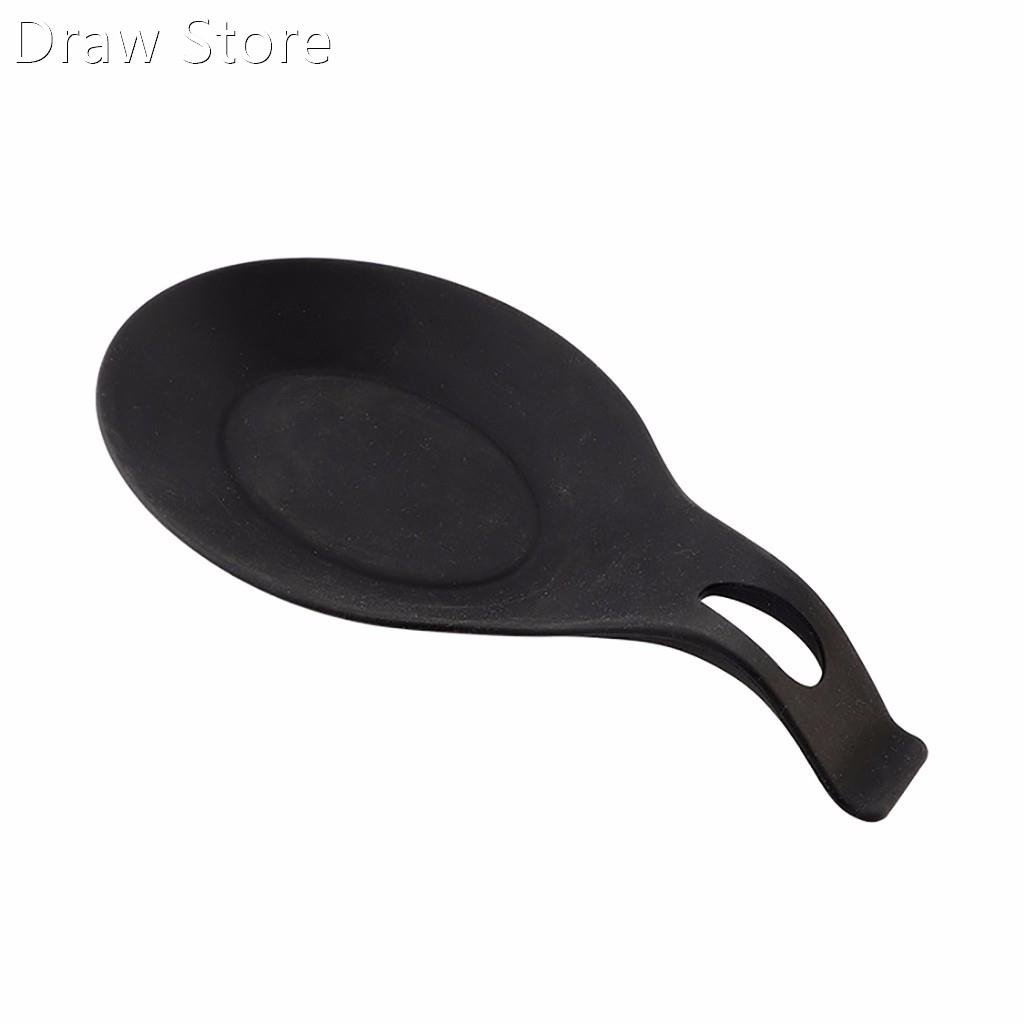 1PC Hot Sale food grade Silicone Spoon Rest Utensil Spatula