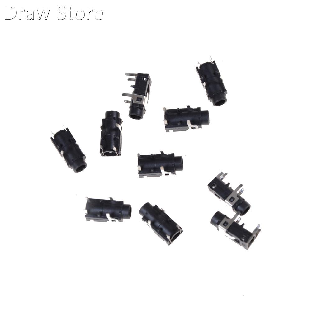 10pcs/lot PJ321 3.5mm Female Audio Connector 4 Pin SMT Headp
