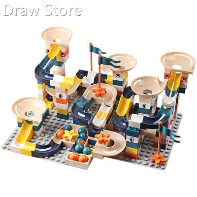 83-332PCS Marble Race Run Bricks Duploed Big Size Building B