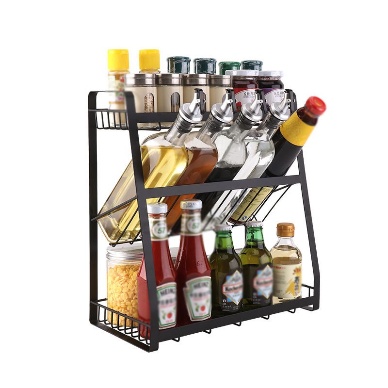 Kitchen Organizer Shelf Seasoning Vegetable Three-layer Shel