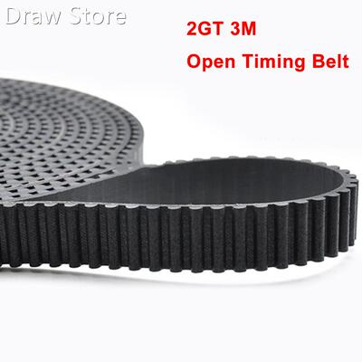 1Meter 2GT 3M XL MXL Black Rubber Open Timing Belt Synchrono