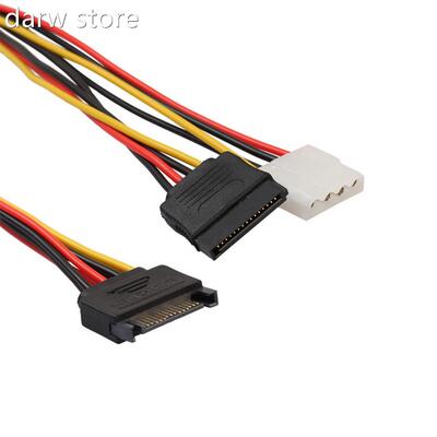 15Pin Malee to Fmal Serial To 15aPin IDE Moleex1 Femle + 4Pi