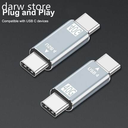 Type C USB4 0Gbp Adapter USBC Ma1 le to Msale Dat4a Sync Con