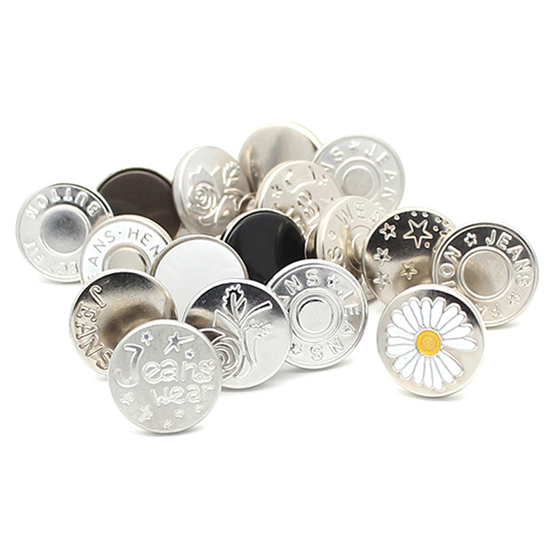 5pcs Sewing Pins Buttons Adjustable Disassembly Retractable