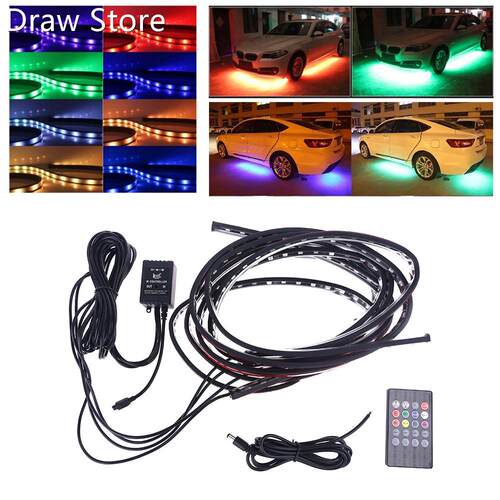 RGB LED Strip Under Car Tube Underbody Underglow Glow System