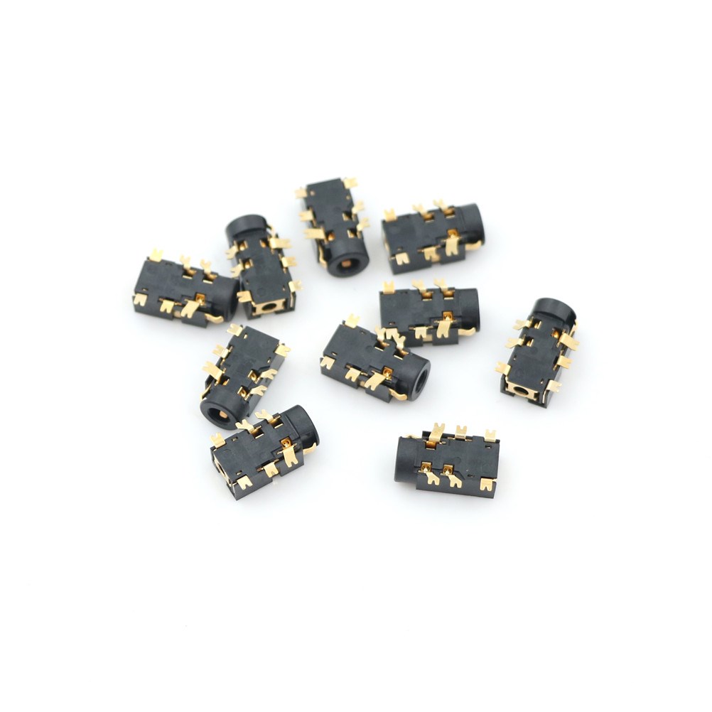 10Pcs 2.5MM Female Audio Connector 6 Pin SMT SMD Headphone J
