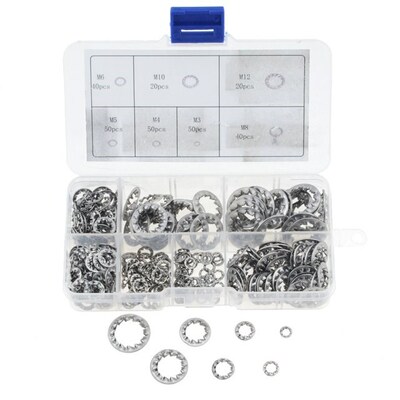 270PCS M3-M12 Assortment 304 Stainless Steel External Tooth