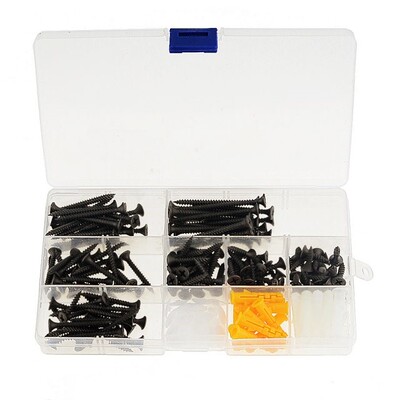 190PCS/Box M3.5 Black Plus Hard Cross Countersunk Head Self-
